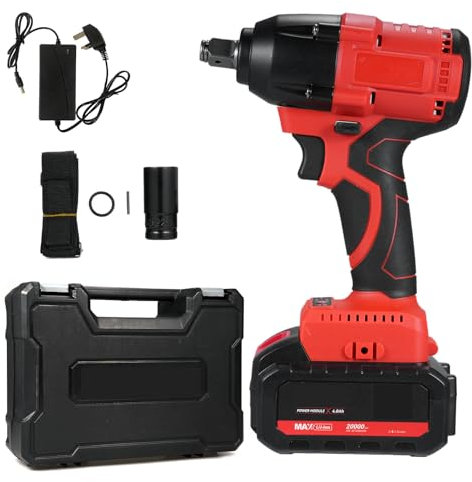 Weytoll Electric Impact Wrench Brushless Power Electric Drill 380N.m 2800RPM Impact Driver with 4.0Ah Battery and Charger for Car Home and Scaffold