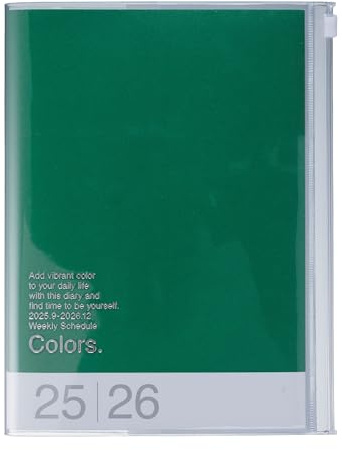 MARK'S 2025/26 Taschenkalender, A5 Colors, Green: Von September 2025 bis Dezember 2026