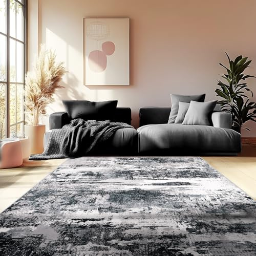 MAST DOO Tapis de salon moderne, abstrait, lavable, antidérapant, grand 140 x 200 cm