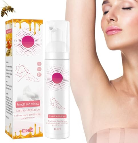 100ml Haarentfernungs Schaumspray, Enthaarungsspray für Frauen und Männer, Enthaarungscreme Intimbereich Sensible Haut,Enthaarungscreme Gesicht, Arme, Achseln, Beine (1)