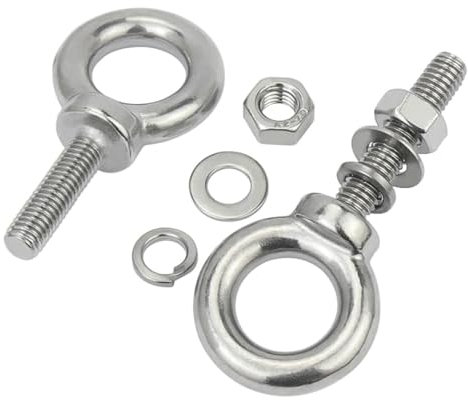 Ringmuttern aus Edelstahl, EyeNuts Ring-Augenschraube M3 M4 M5 M6 M8 Hebe-Augenmuttern Edelstahl Erweiterte Hebe-Augenschraube Schraubring-Augenschraubensatz mit Muttern Einfache Struktur(M6x25mm)