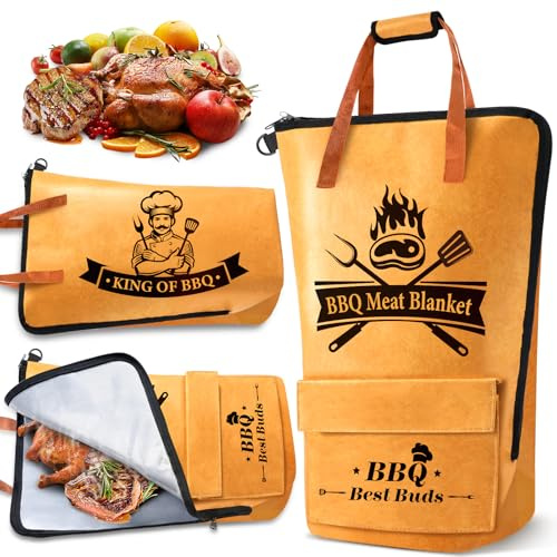 KEZKALS Gifts for Men Him Dad, BBQ Meat Resting Blanket – Keeps Meat Warm, BBQ Accessories Tools, Birthday Presents Secret Santa Stocking Fillers Stuffers Cooking Gifts for Men Who Have Everything