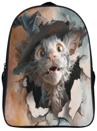 kaiyun Bunte Lichter und glitzernde Ranken Kinder Rucksack,Geräumig School Bag Mit Verstellbaren Trägern,Strapazierfähig Loch-in-der-Wand-Stil Maschenaufdruck 16 inch