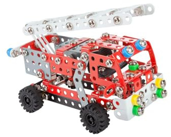 Constructor Fire Engine - Set di costruzione in metallo - 314 pezzi - Camion dei pompieri da assemblare - STEM da 8 anni