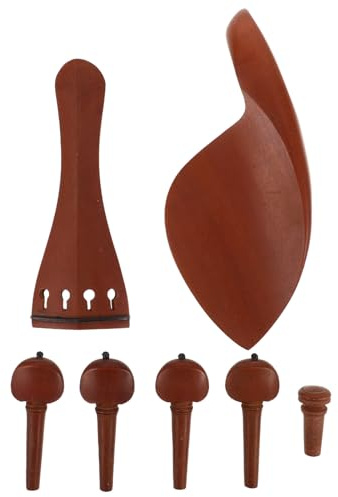 TOPBATHY Saitenhalter für Geigen Wirbel und Saitenhalter Holz Kinnhalter und Endstift für Geigenzubehör und Reparaturen