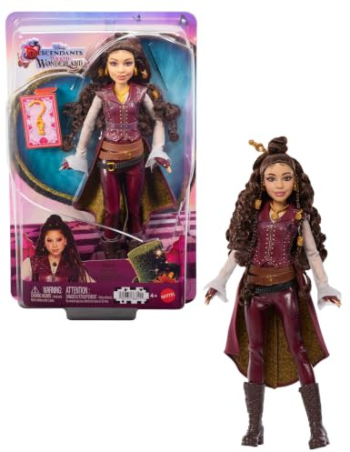 Mattel Disney Descendants: Wicked Wonderland Hazel Hook Muñeca | Muñeca hija de Garfio con conjunto removible, pelo rizado y accesorio de gancho, articulada y coleccionable, JMP48