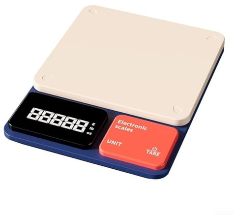 GLFLOW Balance de cuisine, rechargeable par USB, mini balance alimentaire de précision de 5 kg, pour la cuisson et la cuisine avec écran LCD, conversion multi-unités, bleu
