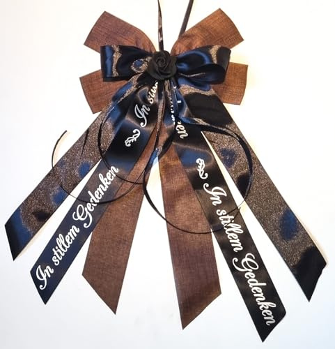 CaPiSo 20 x 35 cm - Sans bricolage - En jute prêt à l'emploi - Sans bricolage - Ruban de deuil pour voiture - Pour funéraire - Couronne de deuil (écriture de condoléance)