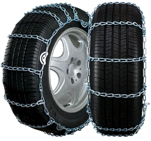 Automatisch befestigende Schneeketten, 2er-Set, rutschfeste Reifenkette, Wiederverwendbare Radkette für PKW-LKW-SUV, einfach zu installierende Reifenketten (205/55 R16)