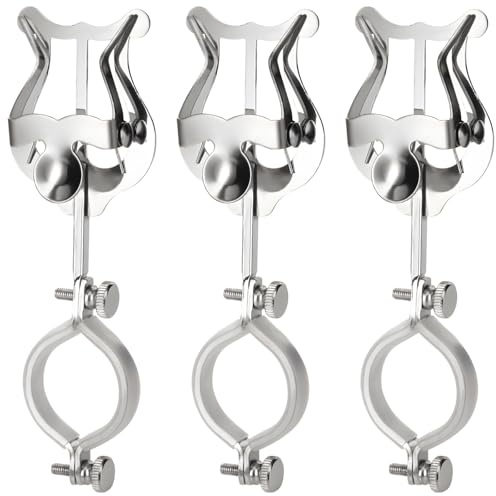 3 supporti per tromba e lira, clip per spartiti per clarinetto, supporto regolabile per clarinetto, tromba e trombone, accessorio per banda musicale