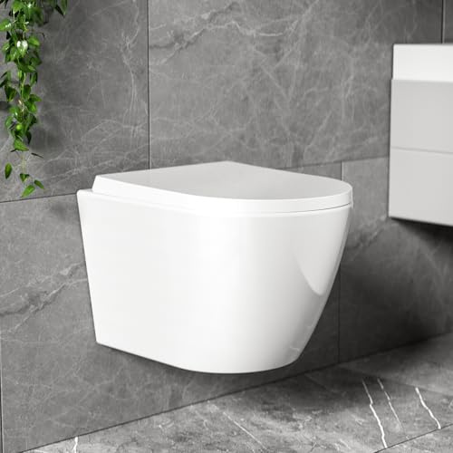 NeoArt Spülrandloses Hänge-WC, 49.5 cm Weiß