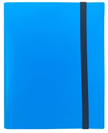 Yunmeryker Archivador de Tarjetas Estuche Portafolio con 9 Bolsillos Y 360 Fundas Carga Lateral Material PP Resistente a Rayones Adecuado para Álbum de C, Azul