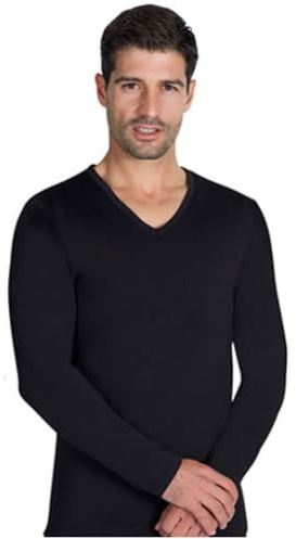 Ysabel Mora - Thermo-Unterhemd Herren V-Ausschnitt Langarm Wärmespeicherung Komfort Winter Thermotechnologie Perfekte Passform Serie für kalte Tage Ideal für Outdoor-Aktivitäten