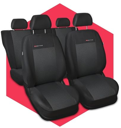 Saferide 3er Set Autositzbezüge PKW universal | Auto Sitzbezüge Polyester Grau für Airbag geeignet | für Vordersitze und Rückbank | 1+1 Autositze vorne und 1 Sitzbank hinten teilbar 2 Reißverschlüsse