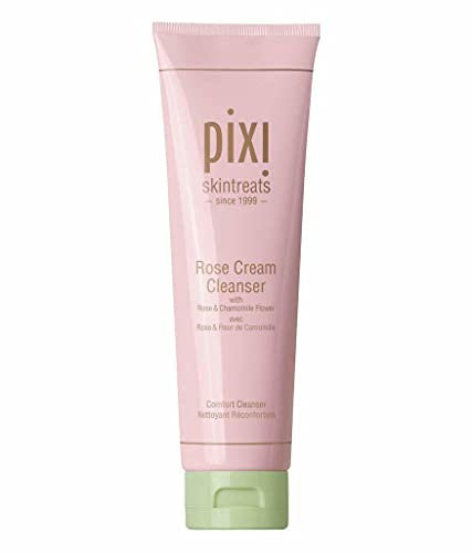 Pixi Rose Cream Cleanser | Mineral Rich Soothing & Gentle Cleanser | Rose Flower Oil Moisturizes | Cleanses without Stripping | Suitable For Sensitive Skin | 4.57 fl oz/ 135ml