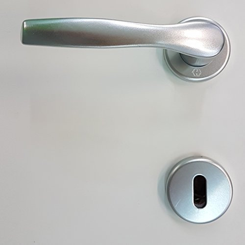 FIP, Coppia di Maniglie Hoppe Milano, per Porte Interne, in Alluminio, Colore Cromo Satinato