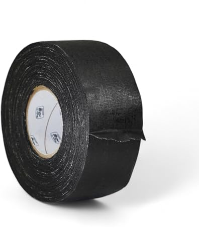 GGR Supplies – T.R.U. CFT-15 Black Cotton Cloth Friction Tape, High Grip Electrical Wire Harness Tape with Non-Corrosive Rubber Resin Adhesive, 1.5 Inch x 60 Feet