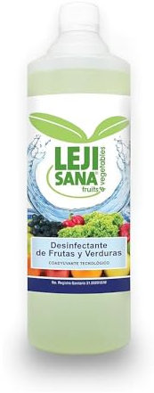 Lejisana Limpiador de Frutas y Verduras. Actúa eficazmente en 3 minutos - 1L