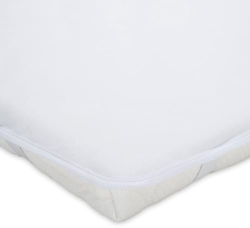 FabiMax 2658 wasserdichte, kochfeste Molton-Matratzenauflage für Beistellbett und Wiege, 55 x 90 cm