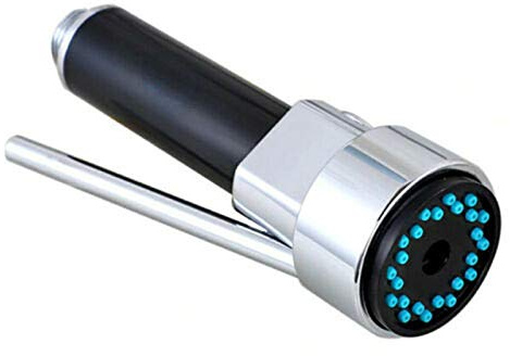 Vetrineinrete® Doccetta di ricambio verticale per miscelatore da cucina 2 modalità di getto estraibile attacco ½” cromata per rubinetto F65