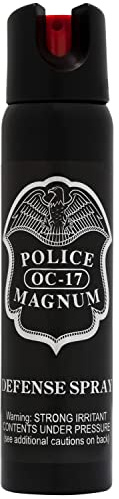 POLICE MAGNUM Large Pepper Spray 5 Ounce Canister-16ft Range- Portable Self Defense Security- 5oz Twist Lock (Red)