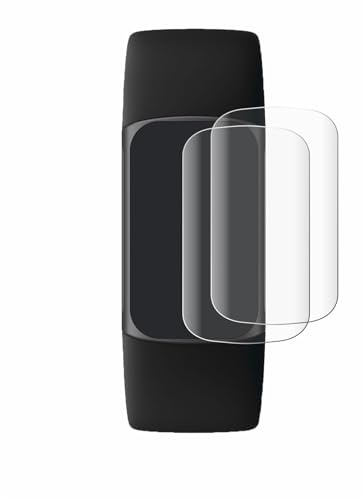 brotect Protection Film compatible with Fitbit Charge 5 | 2 Pack Clear Screen Protection Made in Germany 3D Curved Full-Cover Transparent Anti-Fingerprint Case-Friendly