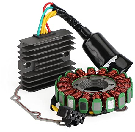 Bruce & Shark Stator Magneto stator Voltage Rectifier Gasket Generator-stator Magneto stator Stator mit Regler und Dichtung OEM:31401-29G20 Set für Honda CBR 1000 RR SC57 Bj. 2004-2005