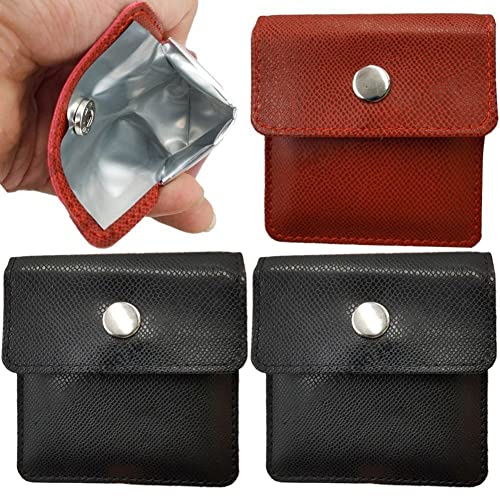 vepoty Portable Pocket Ashtray Pouch 4pcs Storage Ashtray Bag Reusable Cigarette Bag Smoking Tray Bag