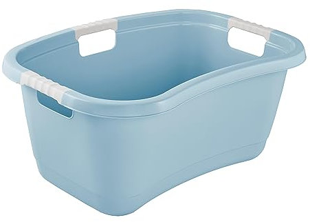 keeeper Ergonomische Wäschewanne, Anti-Rutsch-Softgriffe, 50 l, Janne, Nordic Blue