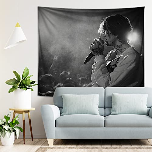 HCDZF Lil Peep Wandteppich Konzerte Wandteppich für Wohnzimmer Wohnheim Dekor Rap Pop Art Home Decor für Vorhang Balkon Trennwand(S:59ʺ × 39ʺ)