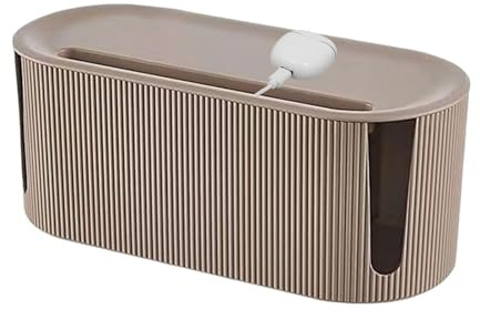 Sloane Kabel-Management-Box - Große Kabelbox im Morandi-Stil mit Deckel - Cord Hider Box zum Verstecken der Überspannungsschutzabdeckung auf dem Schreibtisch oder Boden