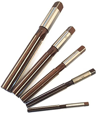 QUNINE 5 Teile/Satz Zoll Hand Reibahle 1/4''/3/8''/1/2''/5/8''/3/4'' Präzision H7 Legierung Stahl Gerade-Schaft Hand Werkzeuge Hand reibahle Set