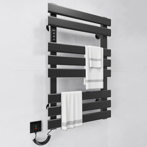 JSLJJBD Radiador Electrico Bajo Consumo, Toallero Electrico,toallero Eléctrico con Calefacción Y Temperatura Constante, Pantalla Táctil Inteligente, Utilizable En Todas Las Estaciones