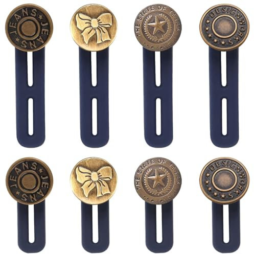Hosenbunderweiterung Knopf, 16 Stück Hosenbund Verlängerung Verstellbar Hosenknopf Verlängerung, Hosen Expander Button, Jeans Knopfverlängerung Knöpfe, Taille Extender Knop Für Damen Männer