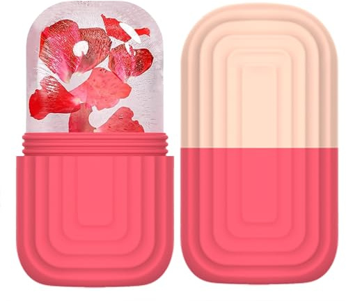 Ice Roller, Eisroller Gesicht und Nackenmassagegerät Skincare, Ice Gua Sha und Gesichtsroller für Reduzierung von Gesichtsschwellungen, Hydratisieren und Analgesieren, Geschenk für Frauen