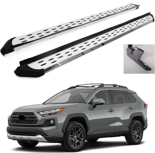 Seitliche Trittstufen Trittbretter aus Aluminium Seitenschweller Seitliche Trittstufe passend für RAV4 2019-2023