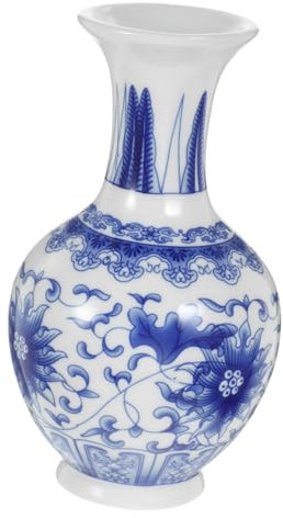 Blau Weiße Keramikvase im Chinesischen Antikstil 1 Stück