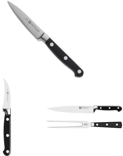 ZWILLING Couteau à Larder/Garnir, Lame : 10 cm + Couteau à éplucher, Lame : 7 cm Set de Couteaux (2 pièces), Acier Formule spéciale, série Professional S