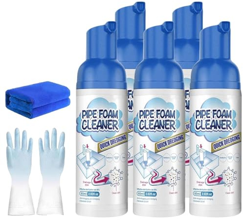 Pulitore per scarico liquido per idraulici: soluzione intasamento industriale per scarichi, lavandini e servizi igienici | sgrassatore e capelli ad azione rapida, sicuro per tubi, effettiva