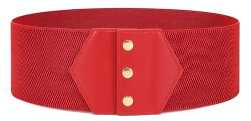 JasGood Damen Korsett Gürtel Breiter Elastischer Band Taiilengürtel Vintage Druckknopf Gürtel Damen Taillen Korsettgürtel für Kleid Halloween Karneval