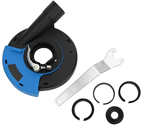 5in Dust Shroud Blue Black PC Plastic Metal Grinding Protective Cover Angle Grinders Accessories for Stone Wood Wall Glass Grinding
