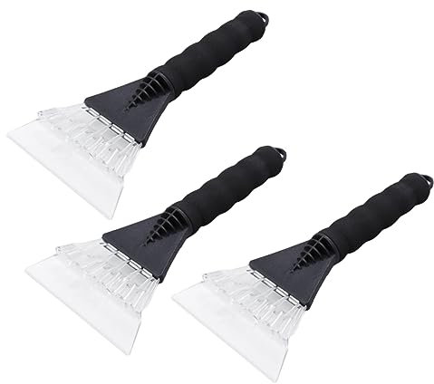 CIMAXIC 3stücke Schaufel Für Schnee Auto Und Eisscraper Made of Plastic with Rubber Coating Fits for Windshield Cleaning Easy to Use and Carry for Winter Car Maintenance