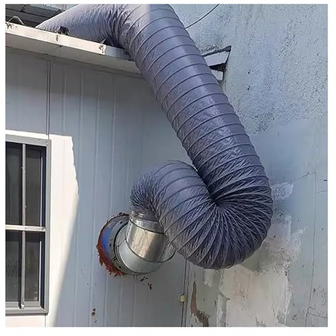 tubo flexible campana extractora Manguera De Escape Flexible Y Gruesa De 50 Mm, 60 Mm, 75 Mm, 100 Mm, 115 Mm, 150 Mm, 200 Mm Φ, Tubo De Escape Para Ventilador De Alta Temperatura(Dia-150mm,L-10m)