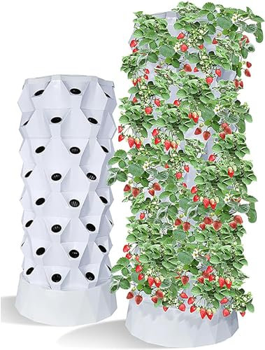 Hydroponics Tower，Hydroponics Growing System Vertical Tower, Automated Aeroponics Indoor Tower Garden - Aquaponics Growing Kits for Fresh Herb Garden, Fruits Vegetables 80Pots/1pc