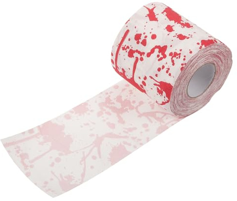 Healvian 2 Rollen Halloween Toilettenpapier mit Blutfleck Design Dekoratives Klopapier für Badezimmer Einzigartiges Wc Papier für Halloween Partys Gespenstische Überraschung für und Familie