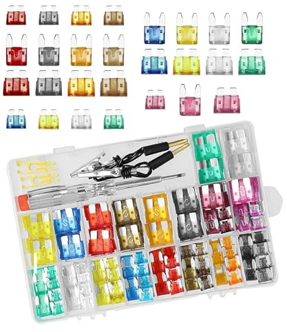 yorpyep 306 PCS Car Fuse Assortment Kit, 2A 5A 7.5A 10A 15A 20A 25A 30A 35A Mini & Low & Standard Blade Fuses, with Fuse Puller Circuit Tester, for Most Cars Trucks Repair Accessories (Multicolored)