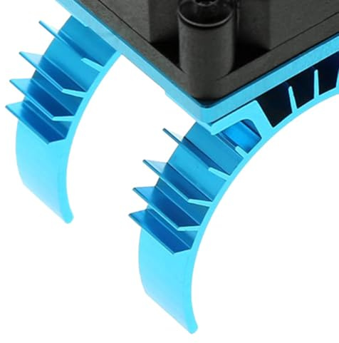 RWEQUTES A29F-RC Parts Electric Car Motor Heatsink Cover + Cooling Fan For 1/10 Ta-miya TT02 RC Car 540 550 3650 Motor Heat Sink
