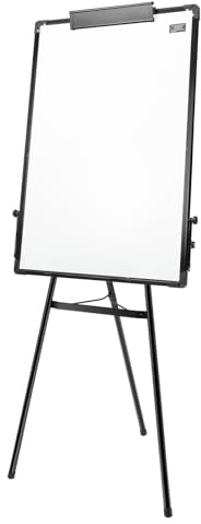 Mobile Whiteboard mit Ständer Flipchart-Stativ Losblattpapierhalter Ausgestattet mit Wischbrett und Whiteboardstiften Trocken Abwischbar und magnetisch für Anbringen Mitteilungen, Plänen, 61 x 91,4 cm