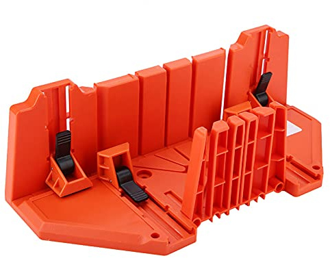 Wakects Sierra de Podar con Caja de Ingletes, Gehrungslade, Caja de Ingletes para Sierra de Corte de Madera con Abrazadera, para Marcos de Cuadros, Pisos, Muebles, Corte Preciso