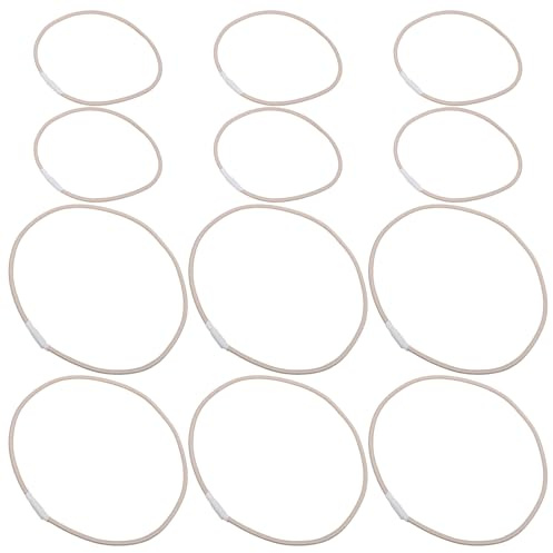Tofficu 12 Fasce Elastiche in Gomma per Supporto Antiurto Microfono, Anelli Sostitutivi Resistenti per Studi di Registrazione, Streaming e Podcast, Facili da Installare, Compatibili Vari